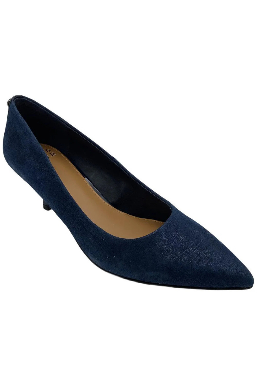 Donald Pliner Women's Calibra Distresses Metallic Pump Heels Navy - Medium